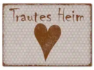 Farbiges Aluschild mit Polka Dots und Wunschtext A4 Polka Dots taupe