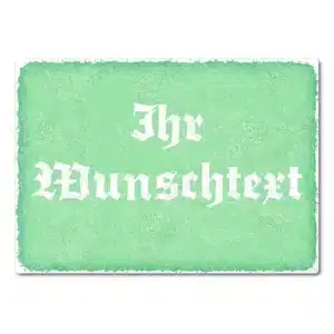 Retroschild mit Wunschtext A4 pastellmint