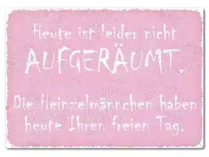 Retroschild mit Wunschtext A4 rosa