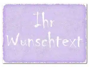 Retroschild mit Wunschtext A4 pastellviolett