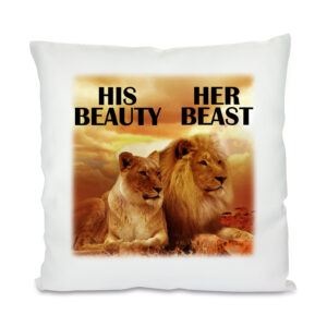 Kissen mit Motiv Modell: His Beauty - Her Beast