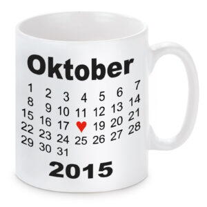 Tasse Modell: Herztag Kalender