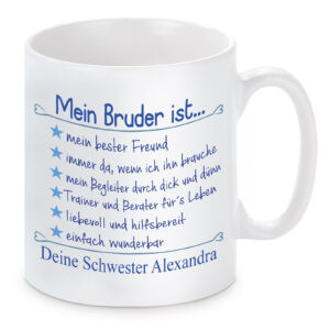 Tasse Modell: Mein Bruder ist...