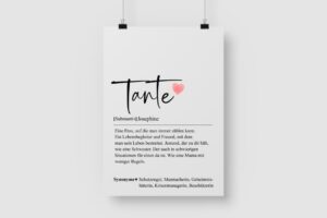 Tante Definition - Personalisiertes Poster