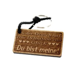 Gravur Schlüsselanhänger aus Holz Modell: Definition von Glück